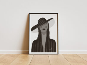 Lámina mujer blanco y negro