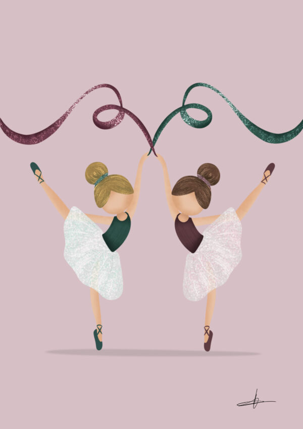 Lámina infantil Pequeñas Bailarinas - Imagen 2